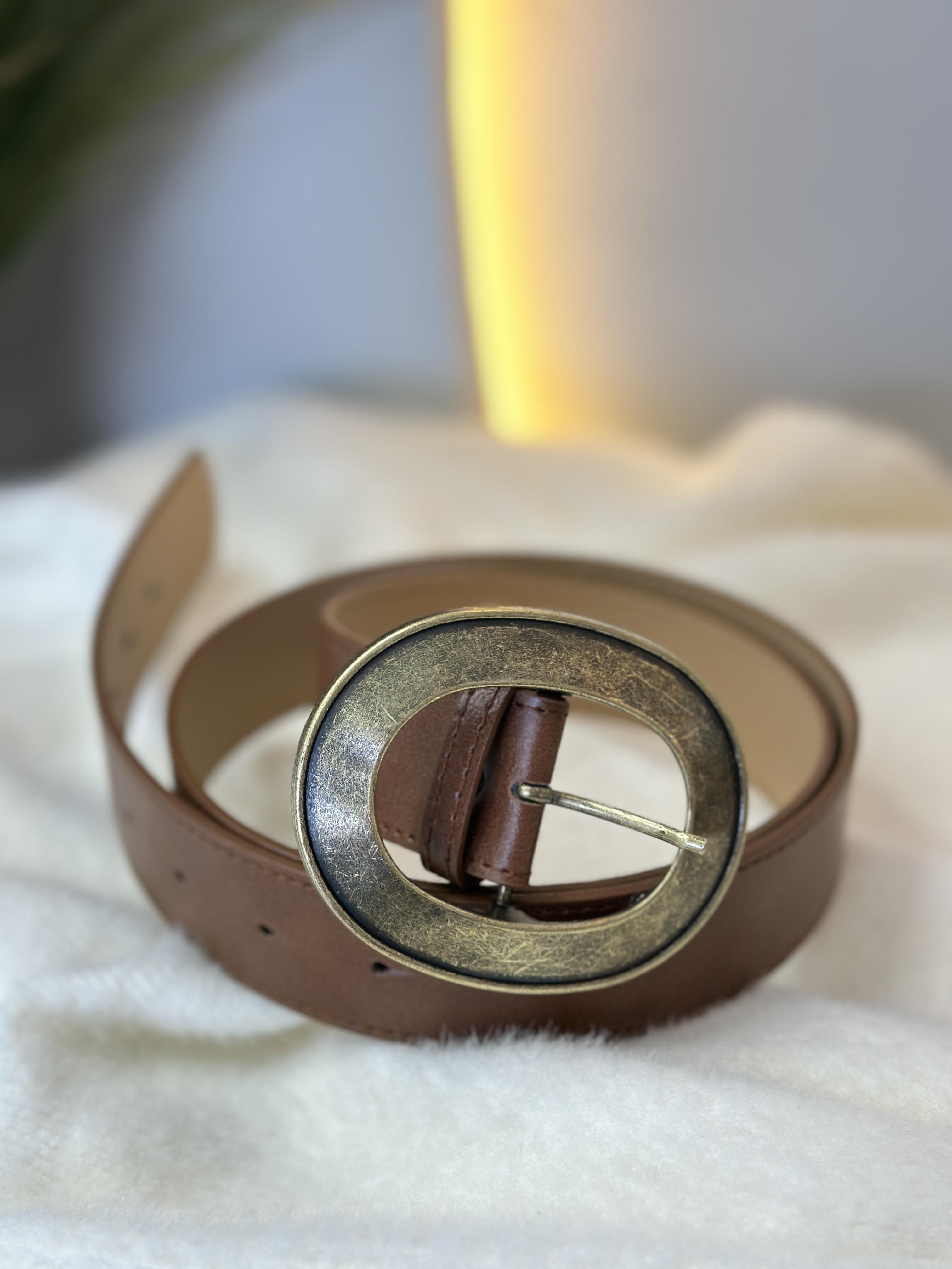 Acı Taba Eskitme Tokalı Deri Kemer C7676