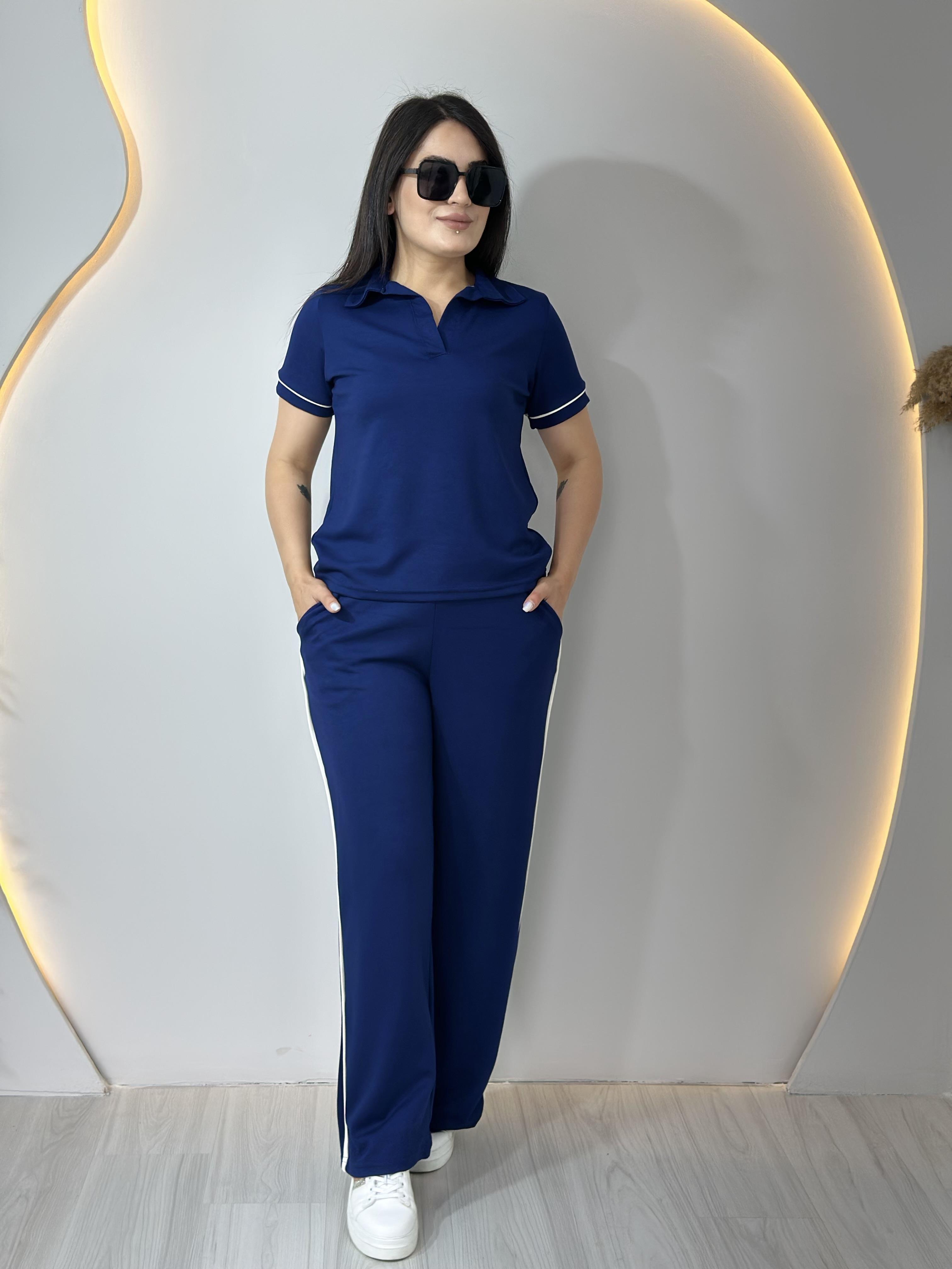 Ay Lacivert Modal Polo Yaka Arabiyeli 2'Li Takım  A085