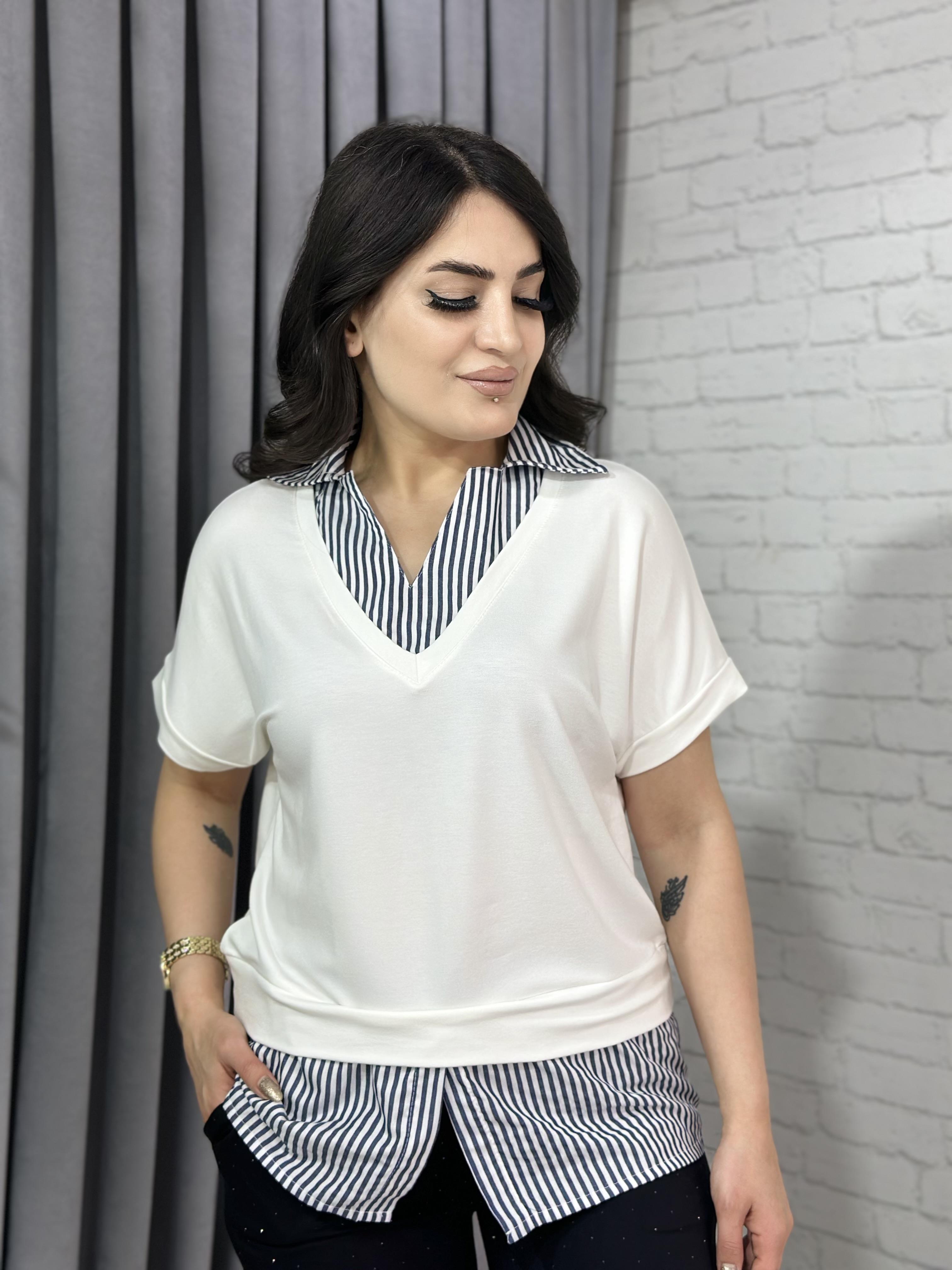 Beyaz  Poplin Gömlek Tasarım Sweat  A090