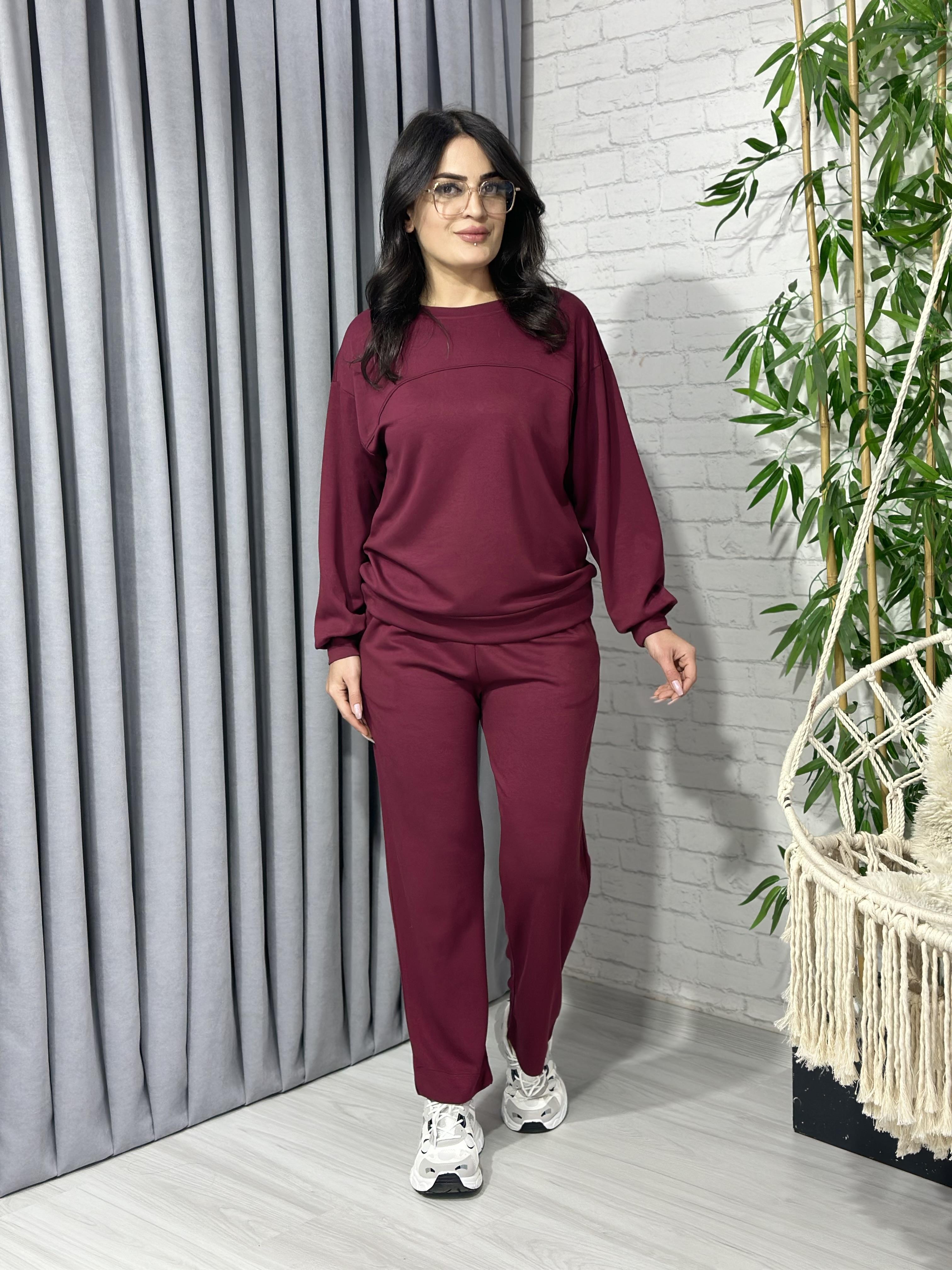 Bordo Oysho Modal Kumaş 2'Li Takım