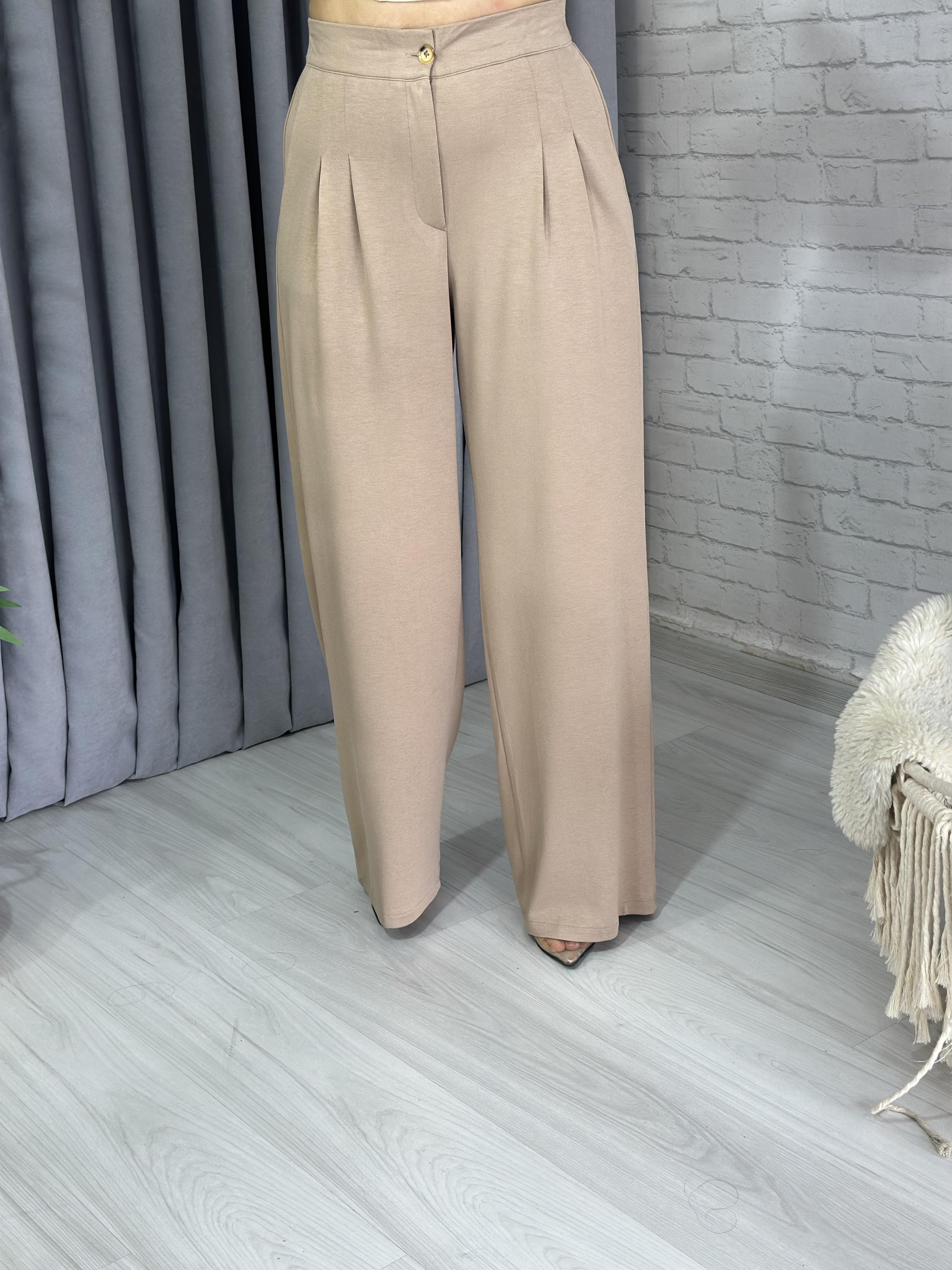 Camel Oysho Dokuma Modal Beli Lastikli Palazzo Pantolon A751