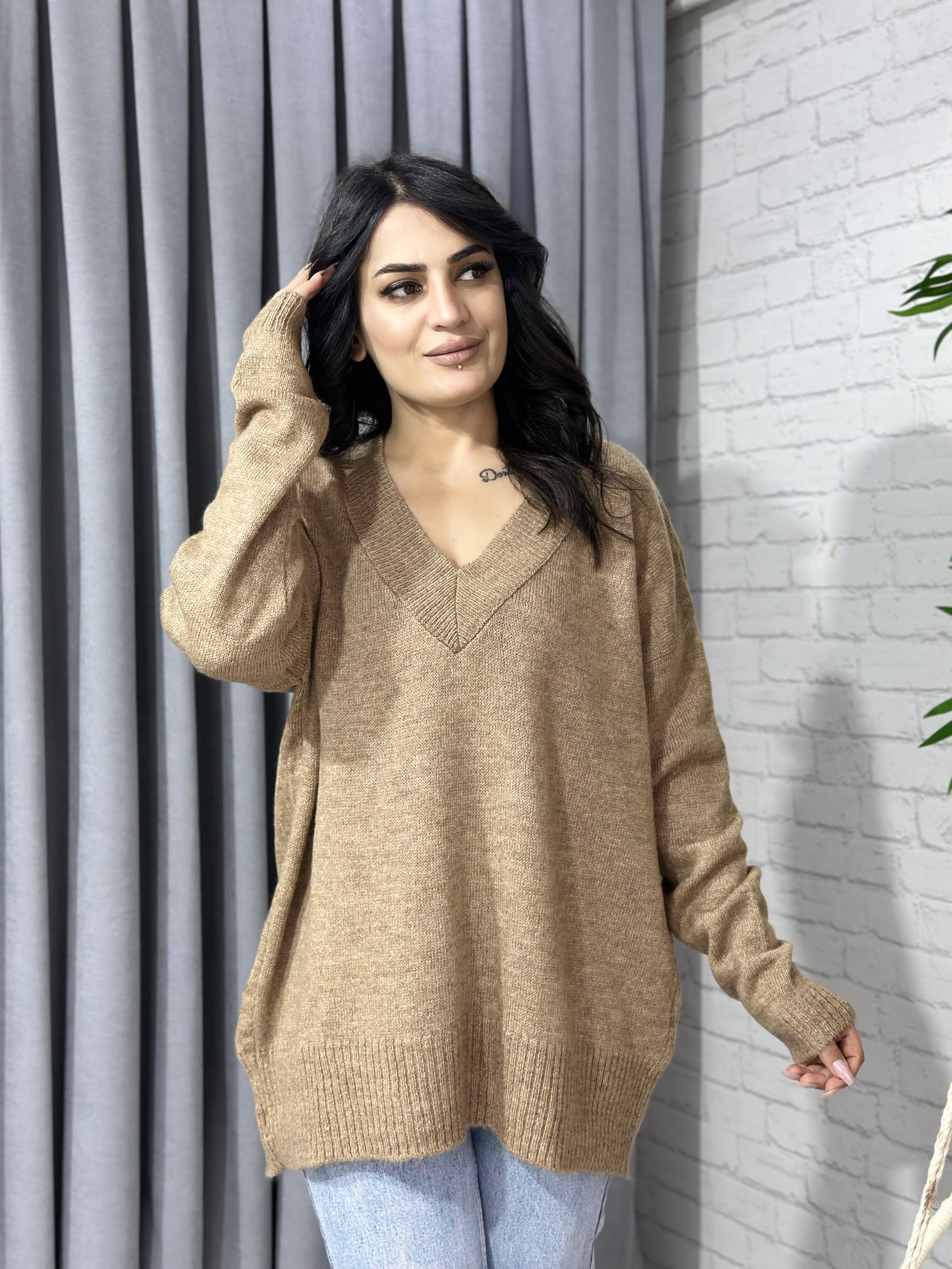 Camel V Yaka Triko Kazak 