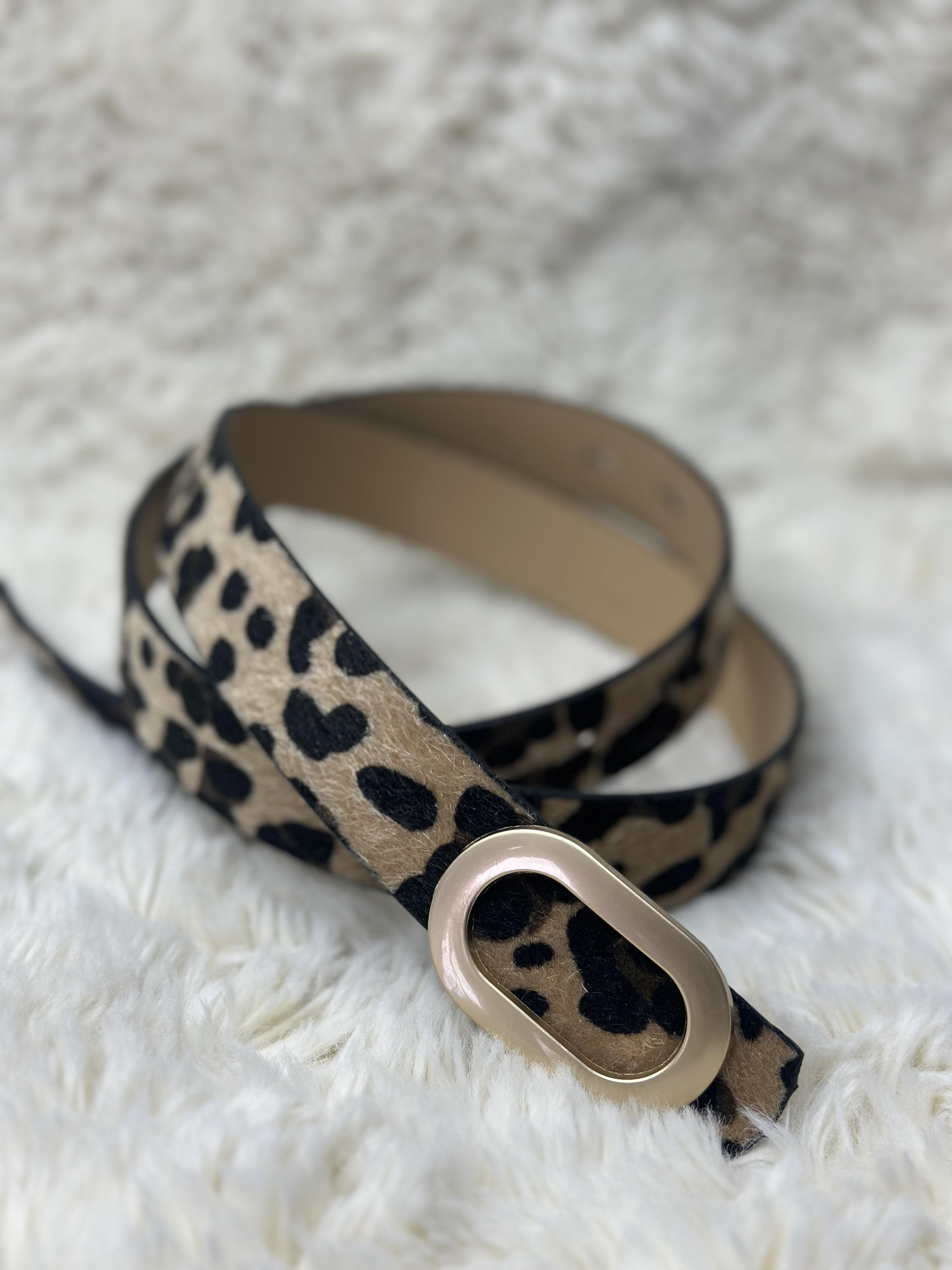 Leopar Gold Tokalı Bel Ve Pantolon Kemeri
