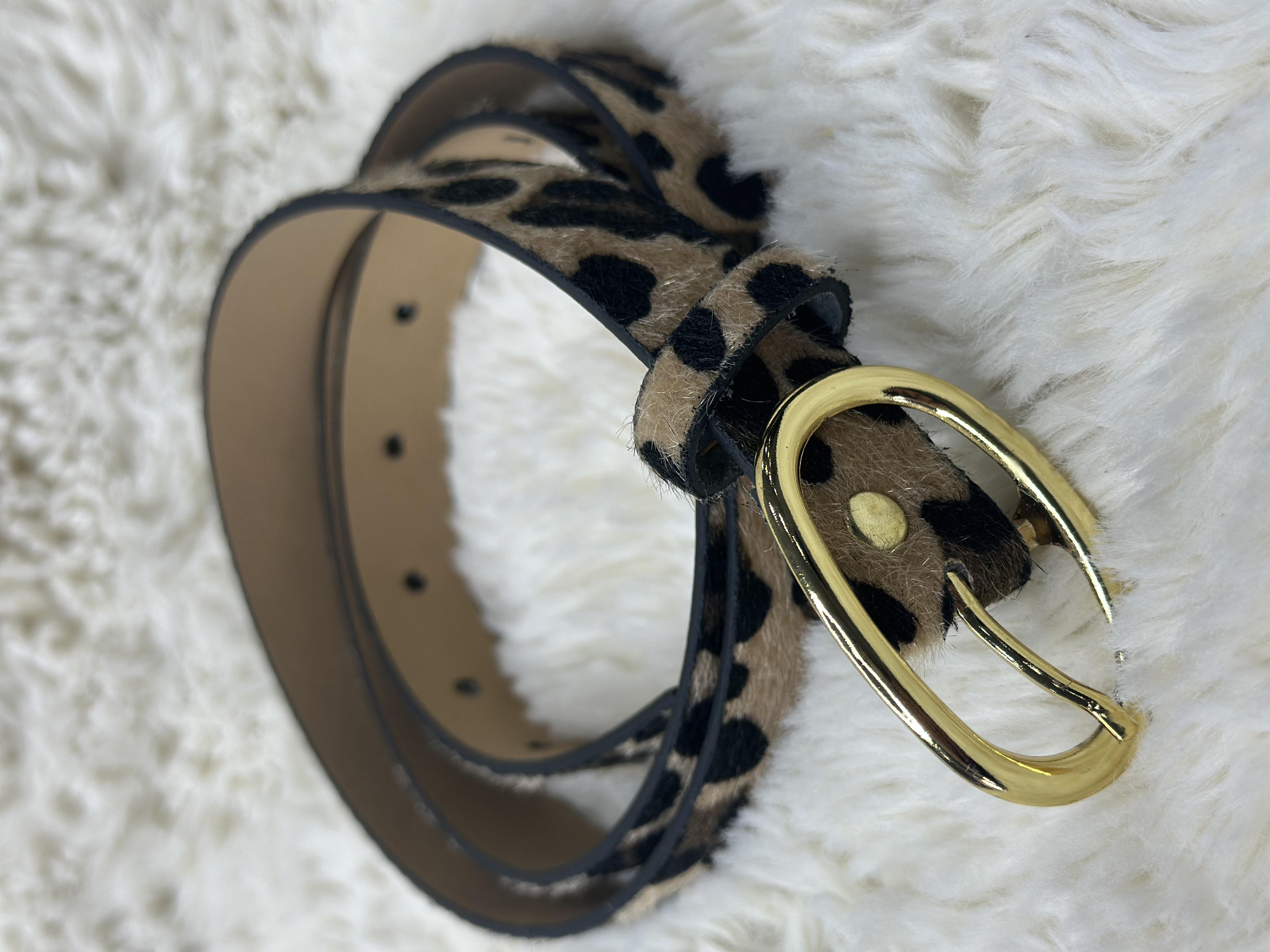 Leopar Gold Tokalı Bel Ve Pantolon Kemeri