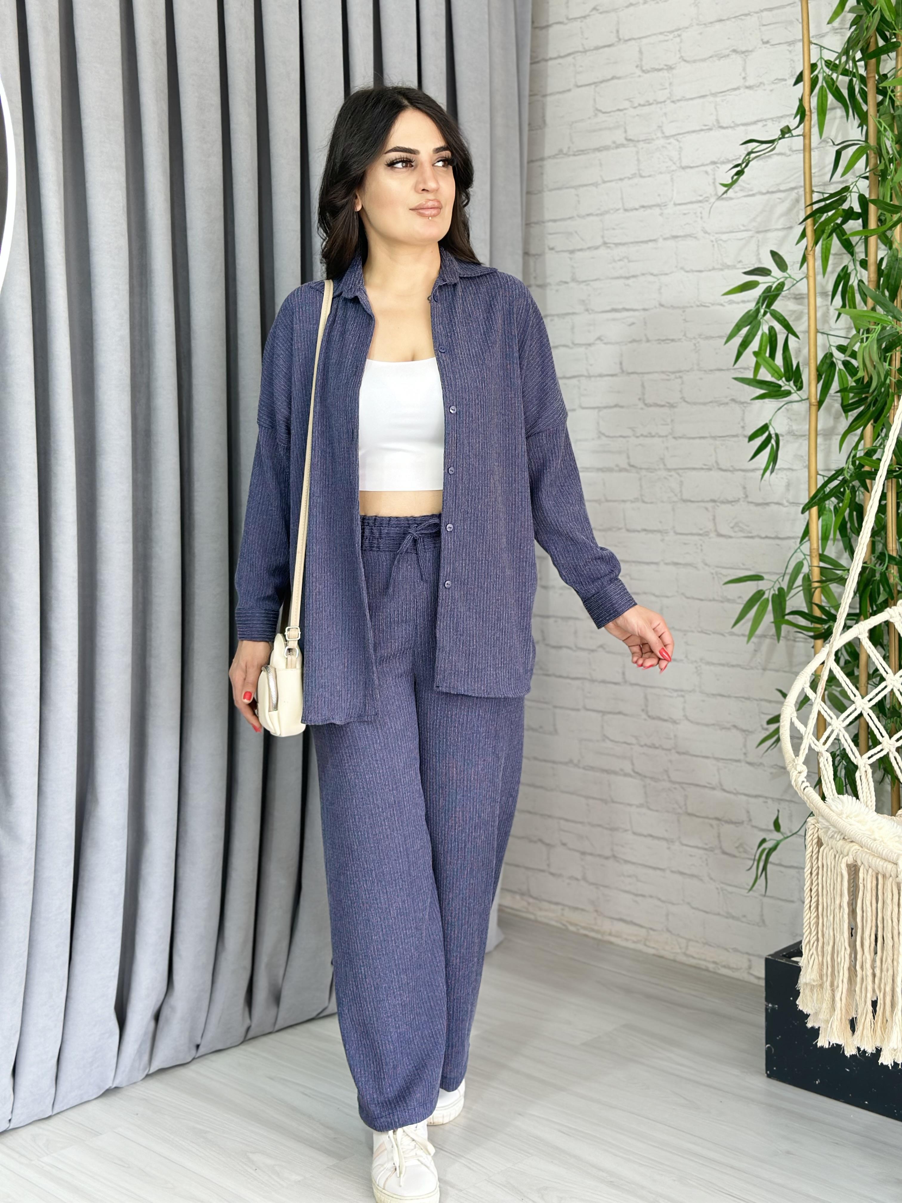 Mavi Bürümcük Kumaş 2'Lİ Takım