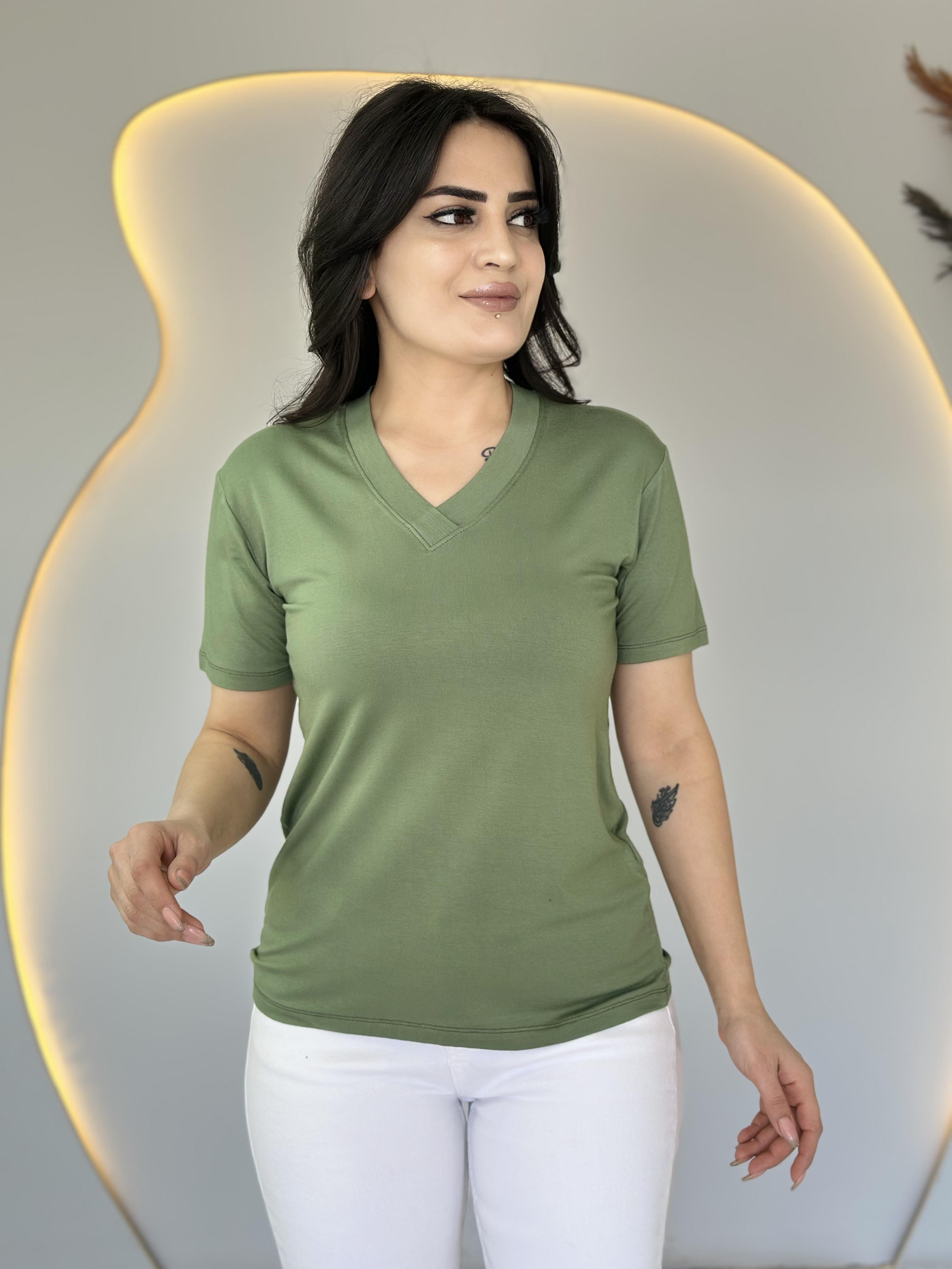 May Haki V Yaka Basic Tshirt D031