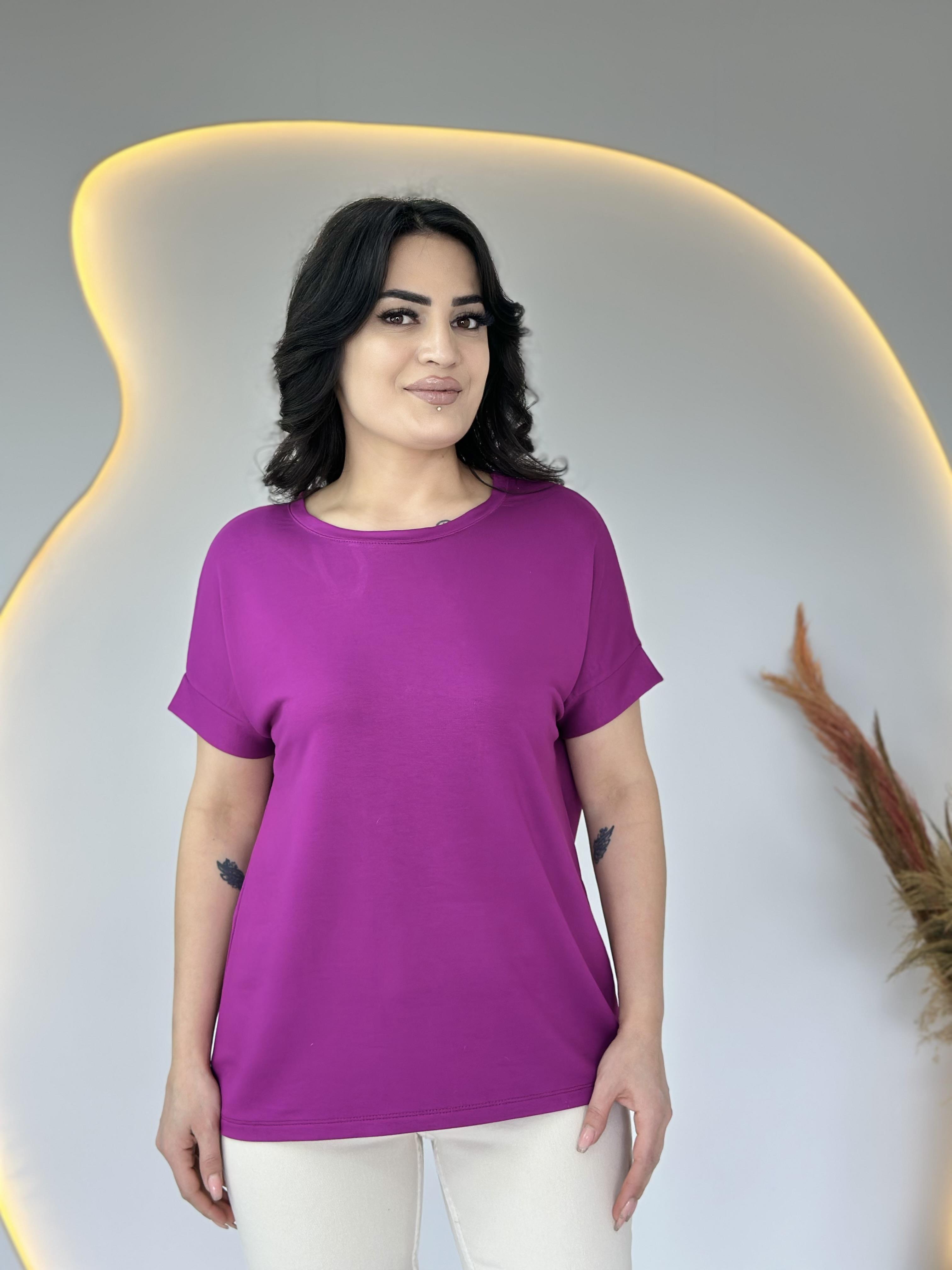 Nice Mor Arkası Dantelli Viskon Bluz D021