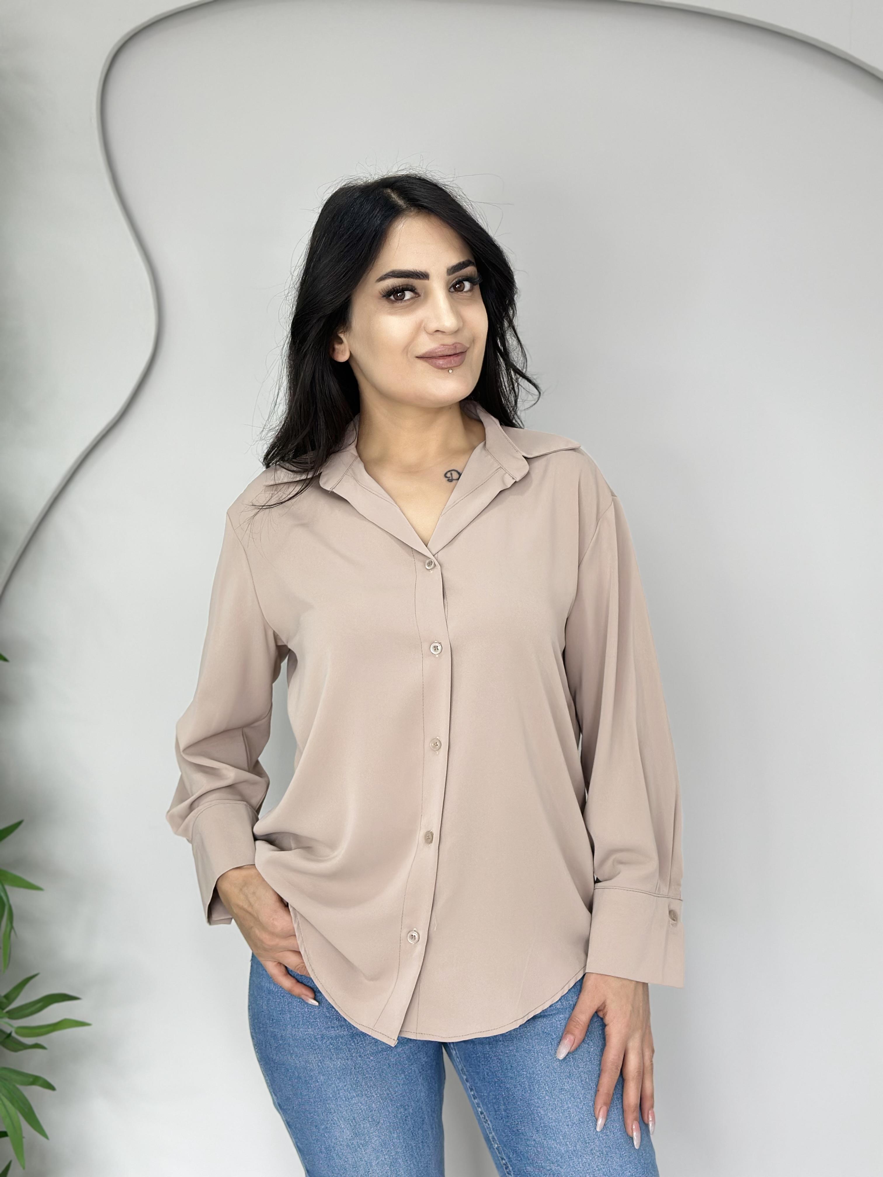 Nihle Vizon Lüx Kalite Sedef Düğmeli Gömlek A1111