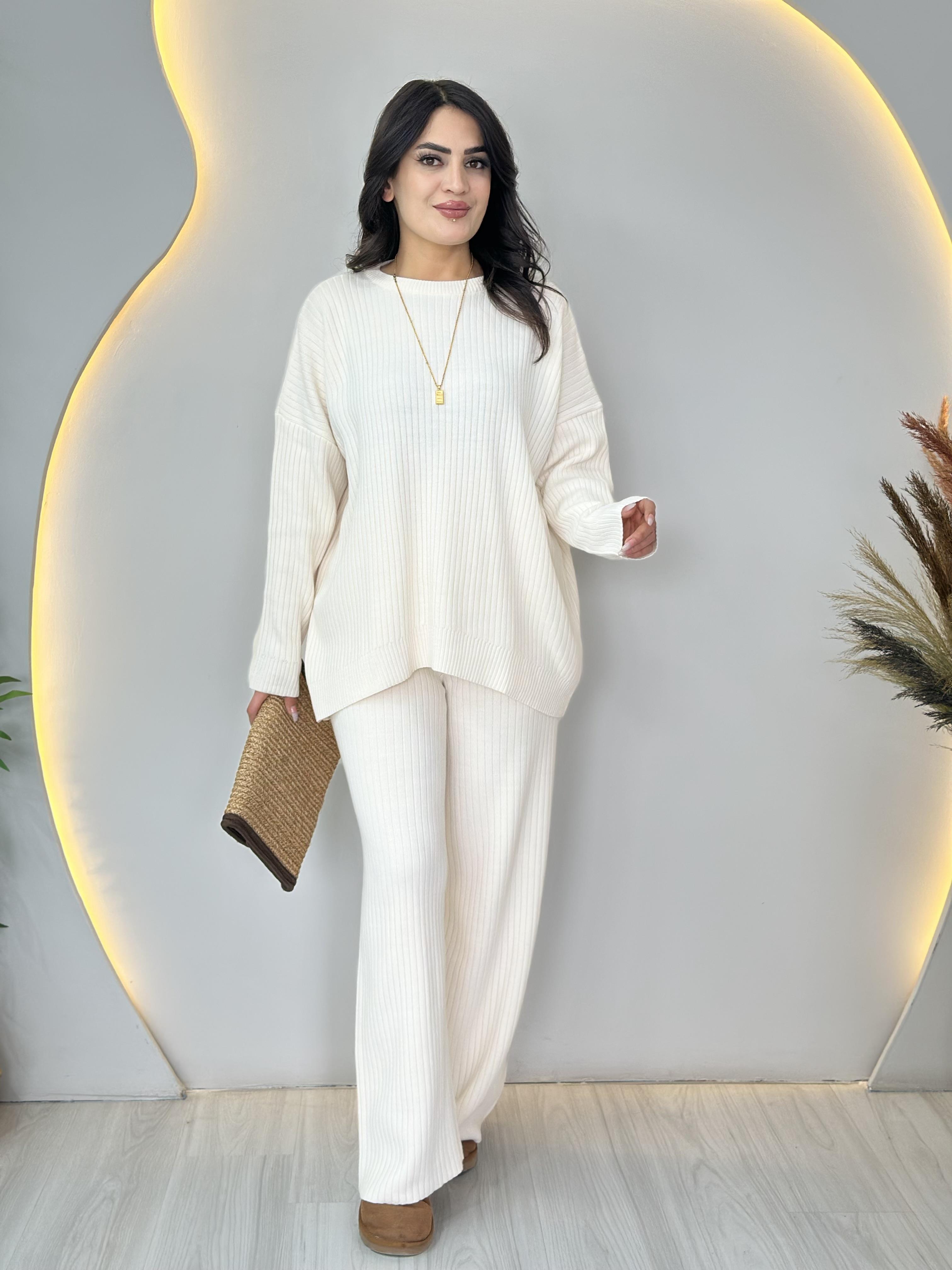 Nola Ekru Fitilli Triko 2'Li Takım C1212