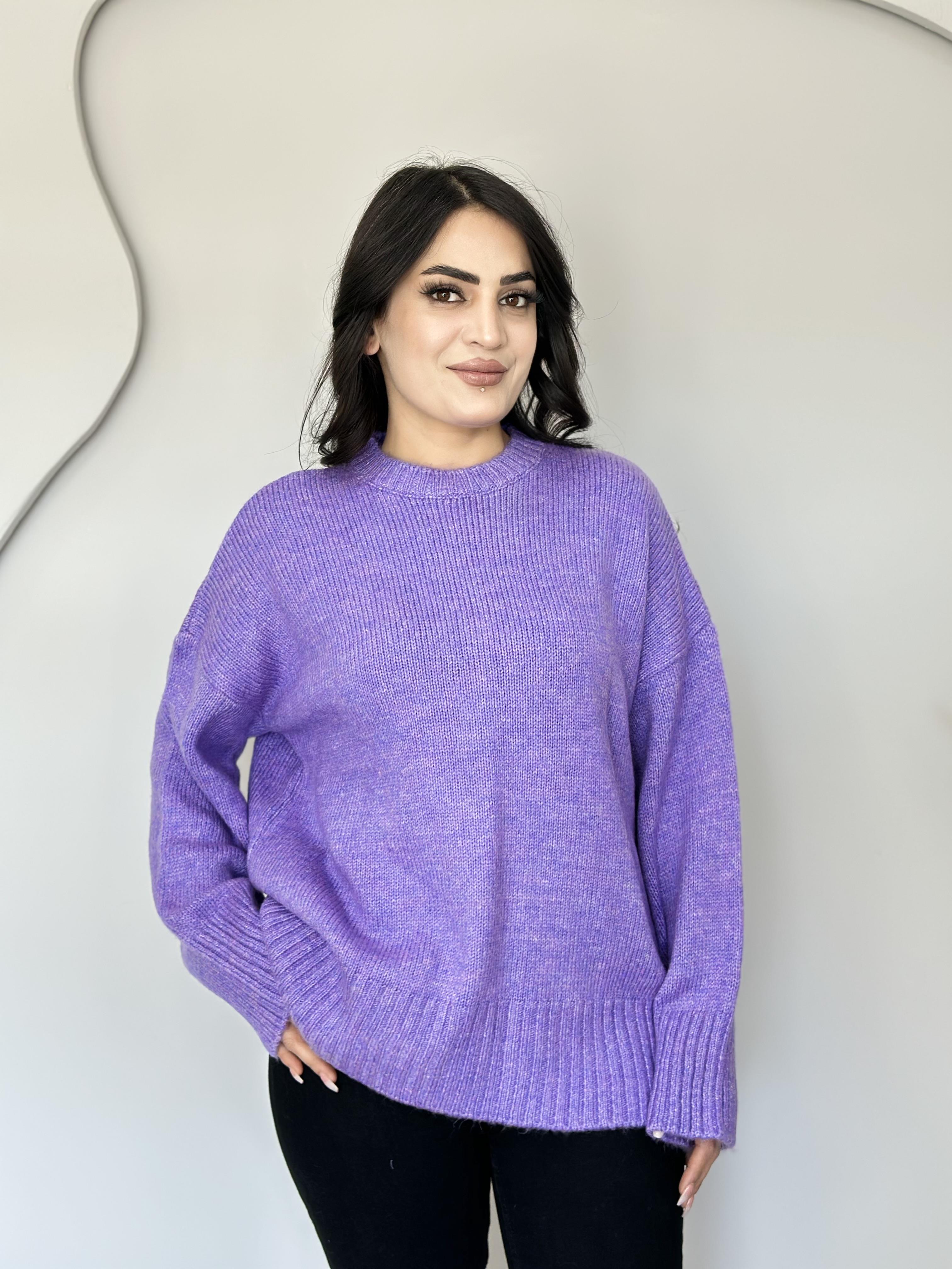 Ravya Lila Bisiklet Yaka BasicTriko Kazak E7474