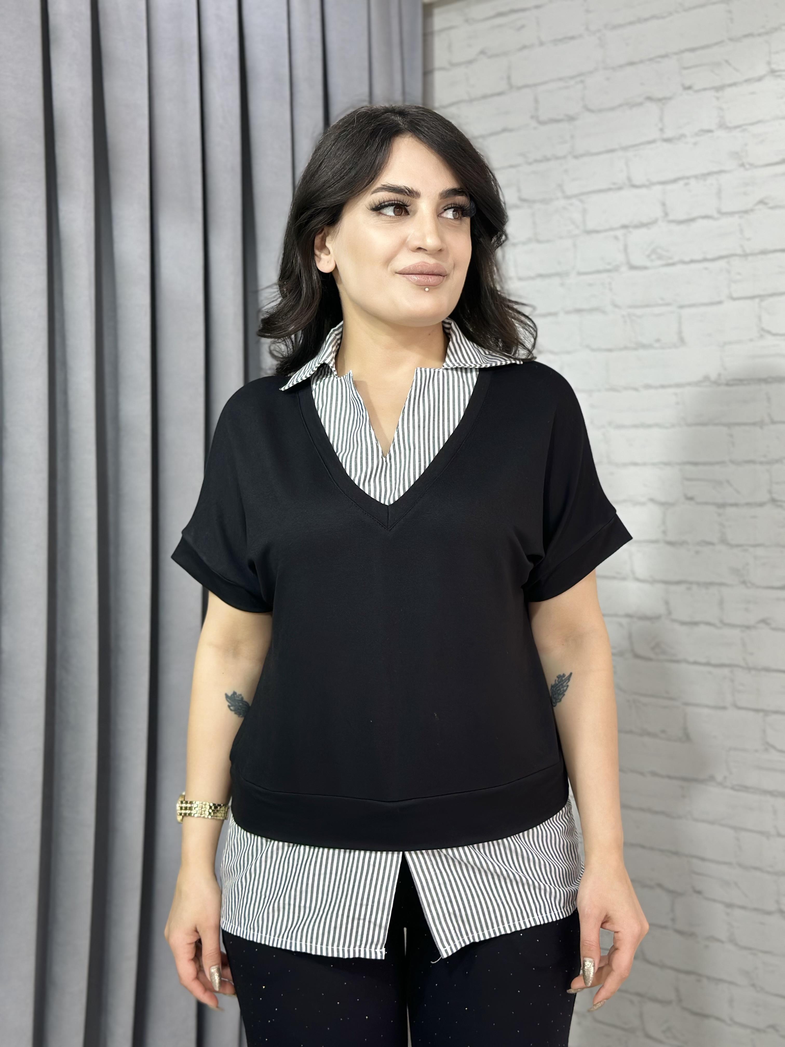 Siyah Poplin Gömlek Tasarım Sweat A98