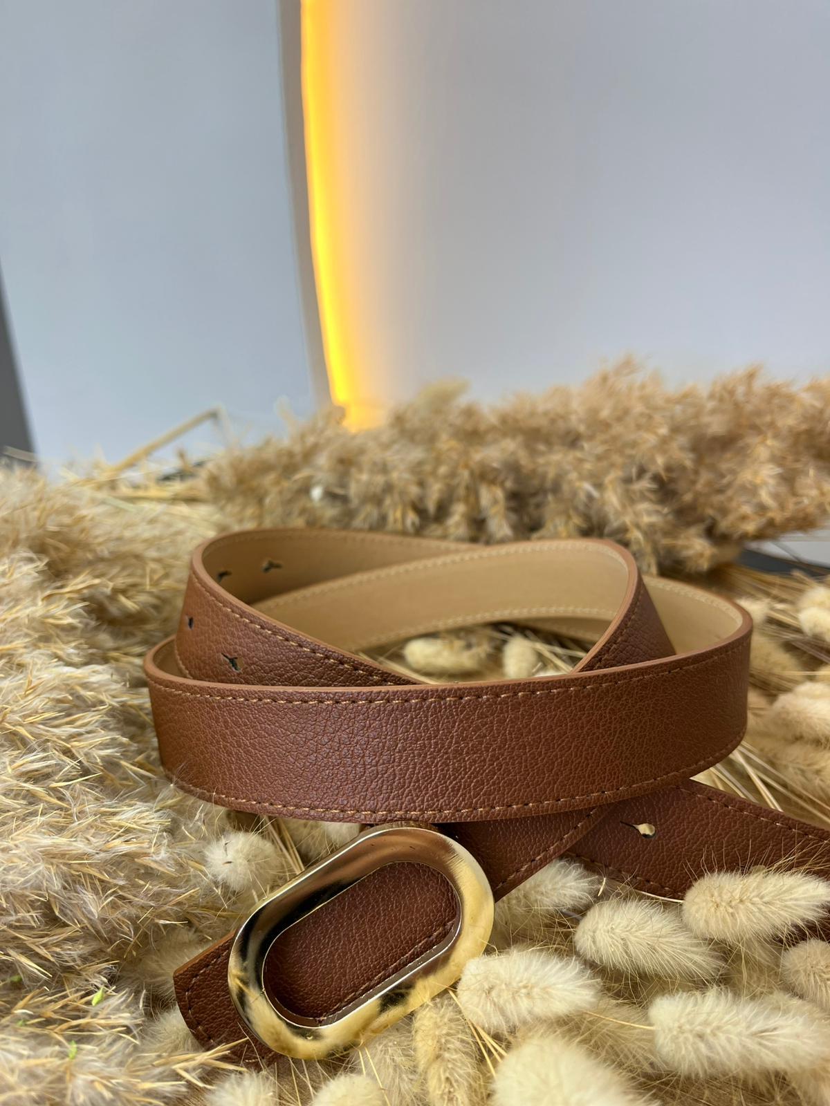 Taba Oval Gold Tokalı Kemer A0942