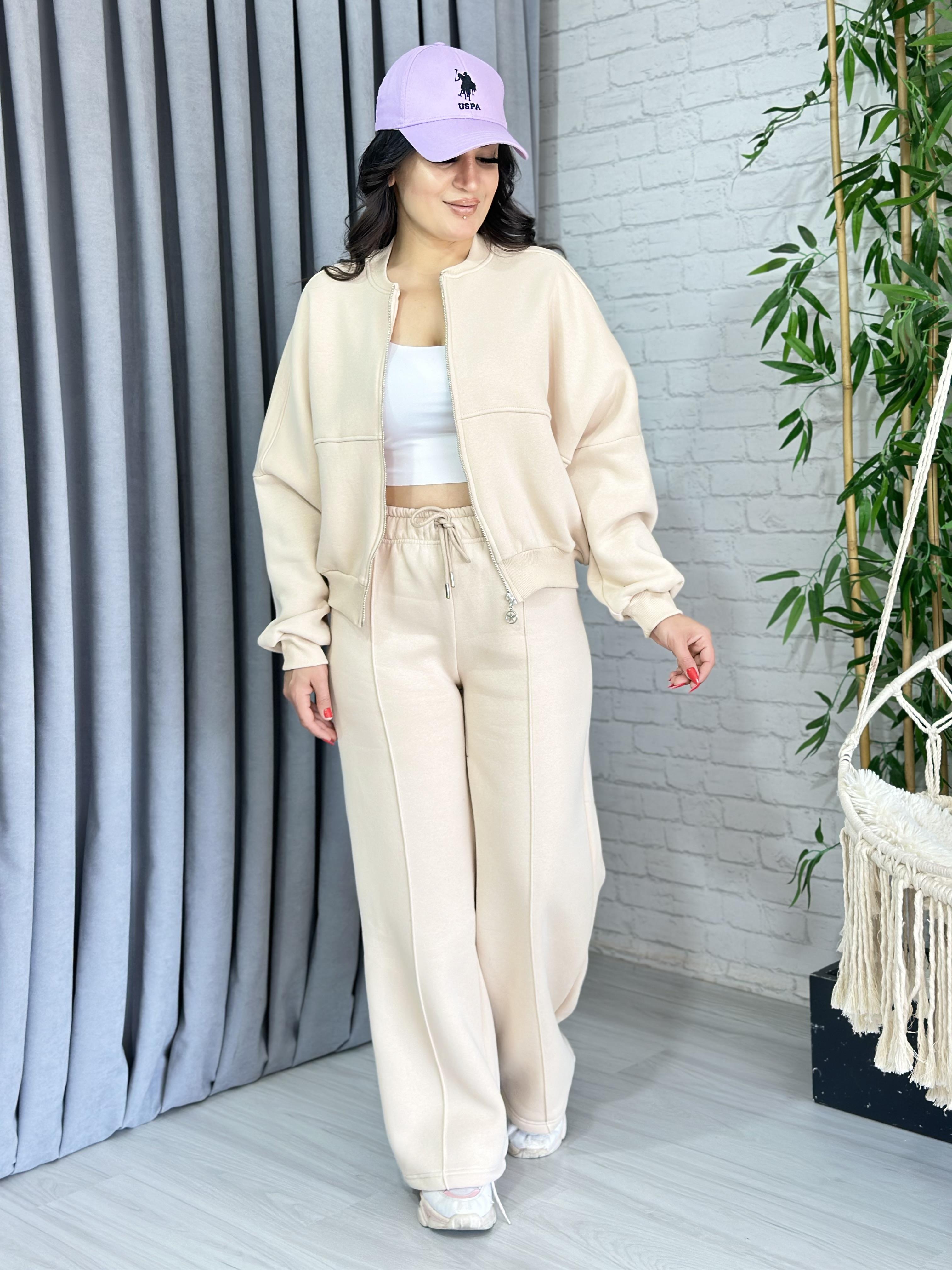 Taş Şardonlu 3 İplik Fermuarlı Eşofman Takım