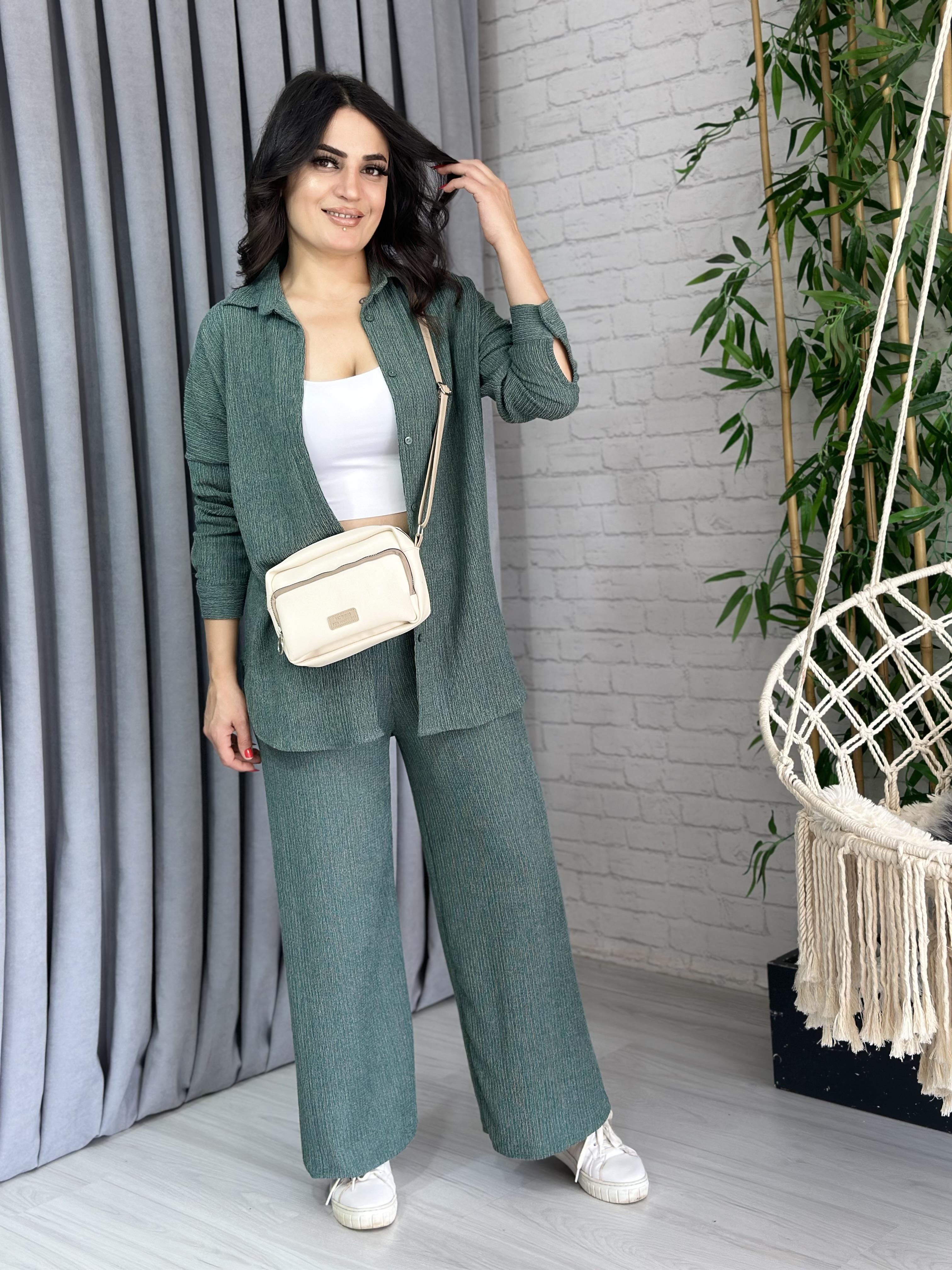 Yeşil Bürümcük Kumaş 2'Li Takım 
