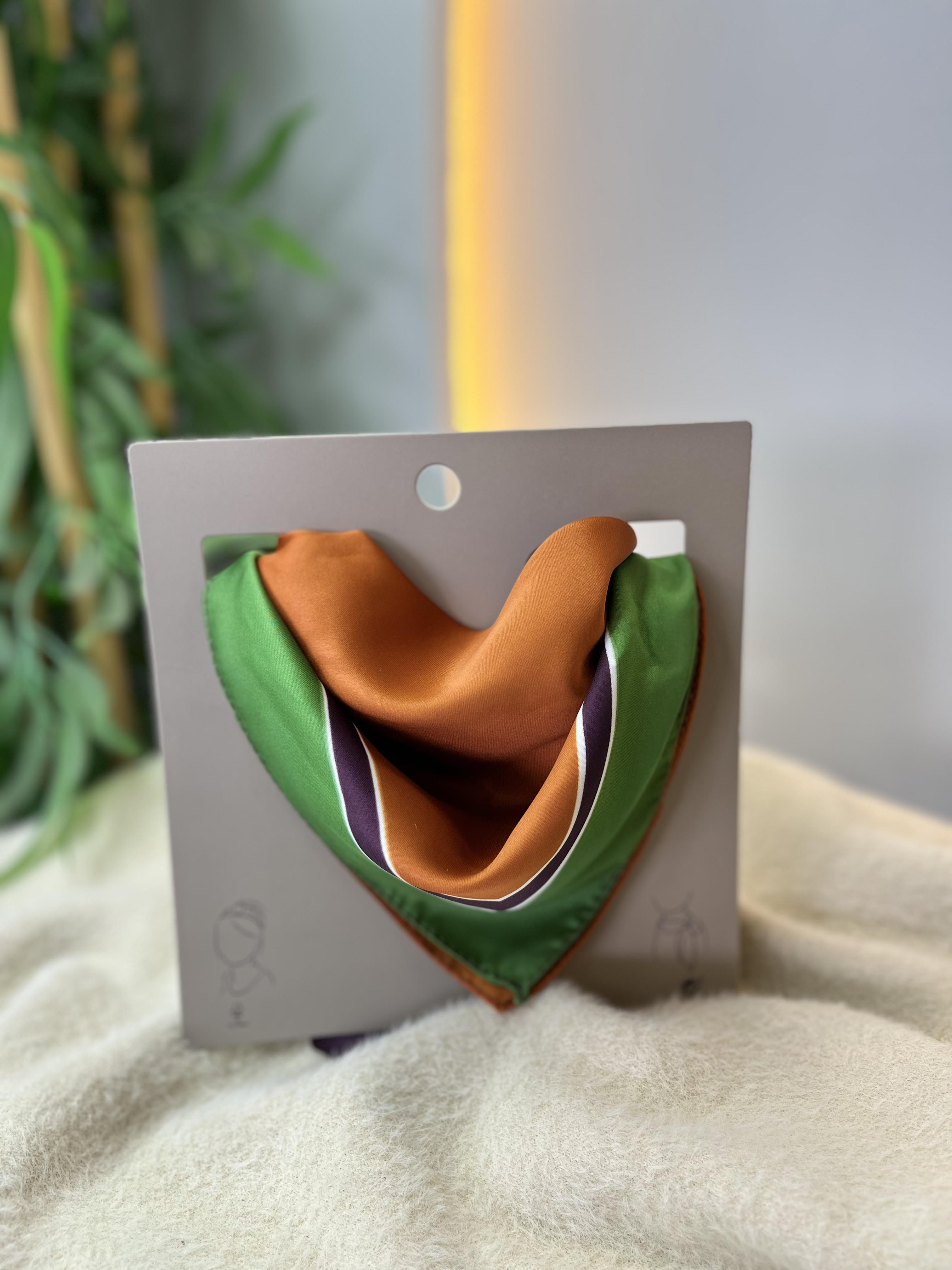 Yeşil Desenli Fular A777