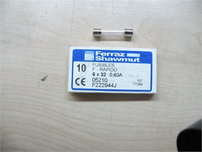 *10 ADET FİYATIDIR* Cam Sigorta 250V F 6X32 0,63A / 50 Adet Stok