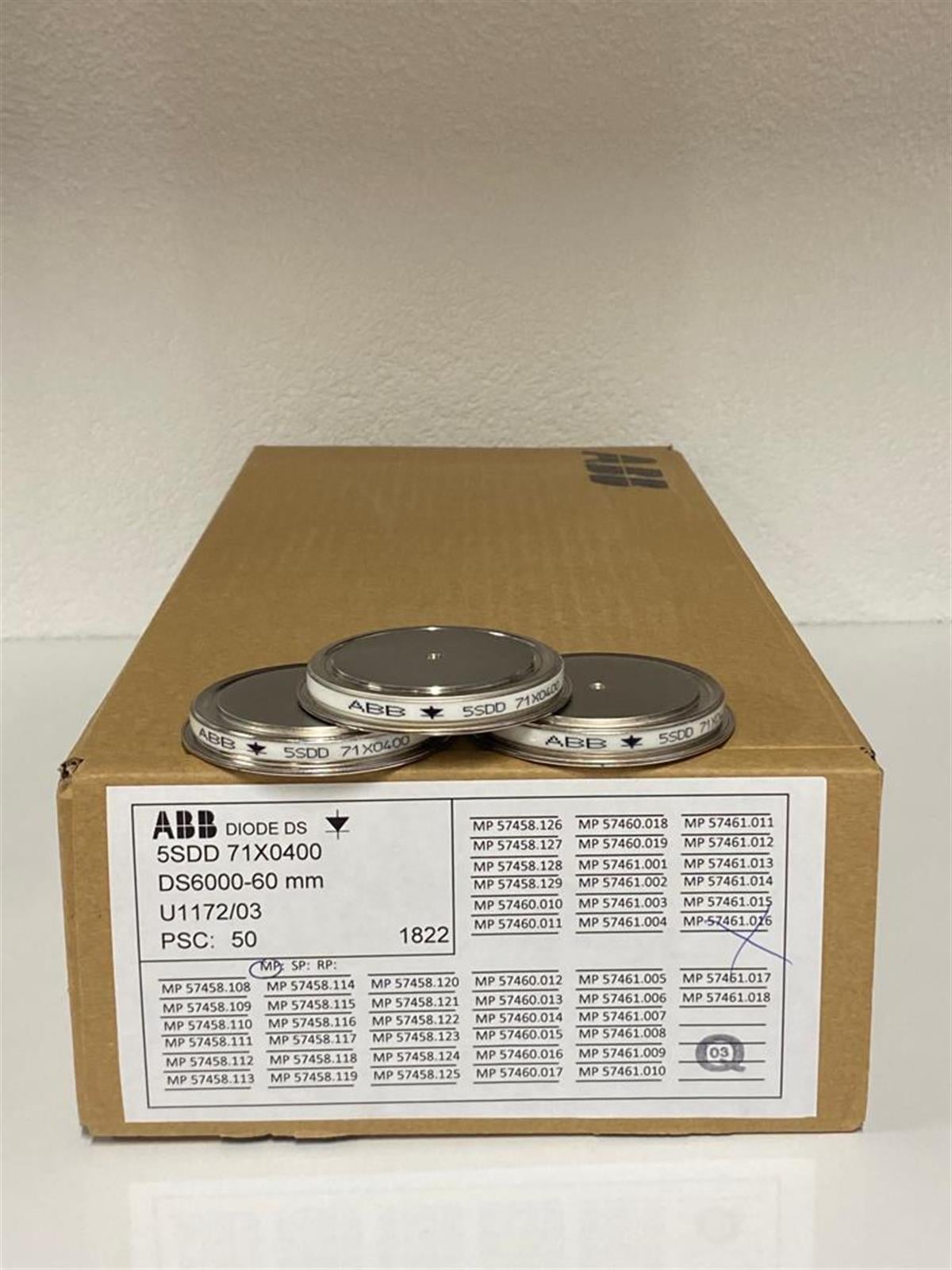 ABB SemiconductorsABB DİYOT 7110A 400VABB DİYOT 7110A 400V