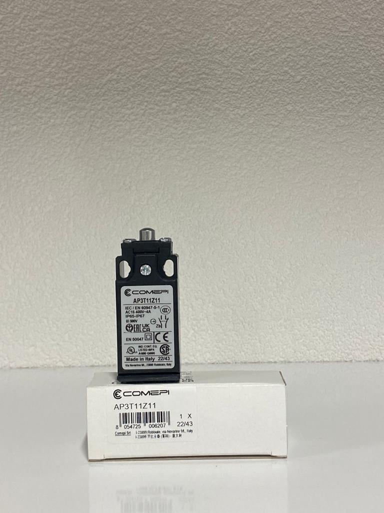 COMEPI PLASTİK LİMİT SWİTCH 30mm Düz çelik pimli 1NA 1NK kontak düzeni IP65 