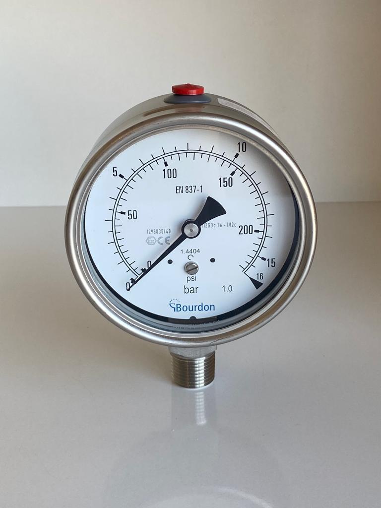 MEX5-460.K24/0751_0078 Paslanmaz Çelik Manometre BOURDON 