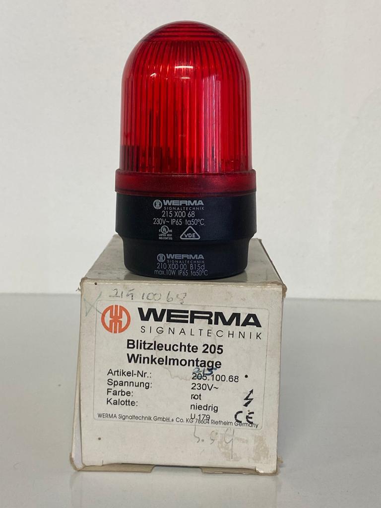 WERMA 1WMS 230V AC  FLAŞÖR KIRMIZI
