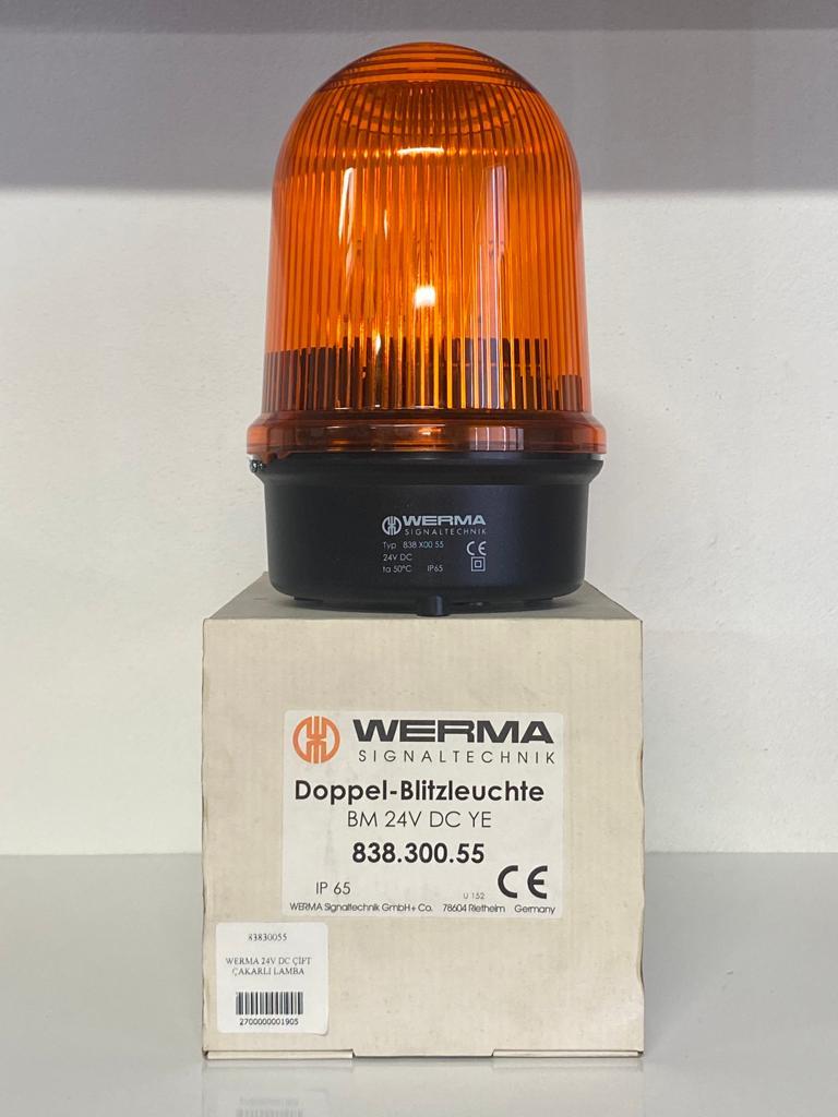 WERMA 24V DC ÇİFT ÇAKARLI LAMBA