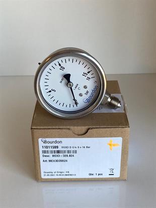 MEX3-D20.B24 Paslanmaz Çelik Manometre BOURDON 