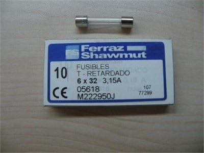 *10 ADET FİYATIDIR* Cam Sigorta 250V T 6X32  3,15A / 10 Adet Stok
