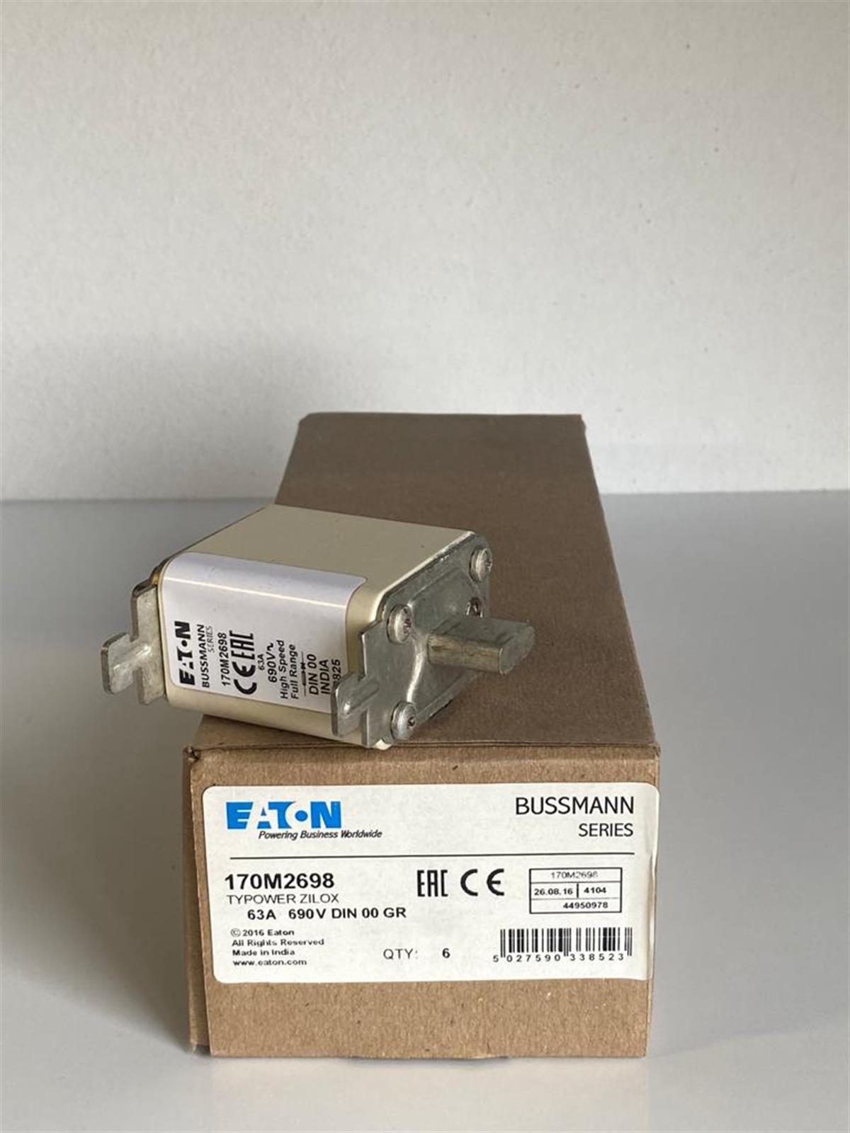 170M2698 FUSE 63A 690V DIN 00 GR Bussmann
