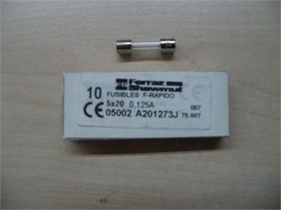 *10 ADET FİYATIDIR* Cam Sigorta 250V 5X20 0,125A / 10 Adet Stok
