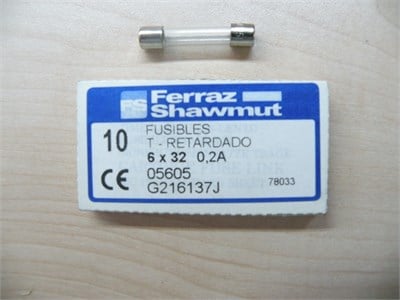 *10 ADET FİYATIDIR* Cam Sigorta 250V T 6X32 0,2A / 40 Adet Stok