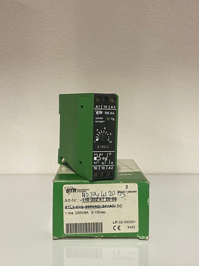 Metz Connect BTR RKAK E10 230V AC 24V AC/DC DÜŞMEDE GECİKMELİ ZAMAN RÖLESİ Zaman Aralığı 3 - 60s