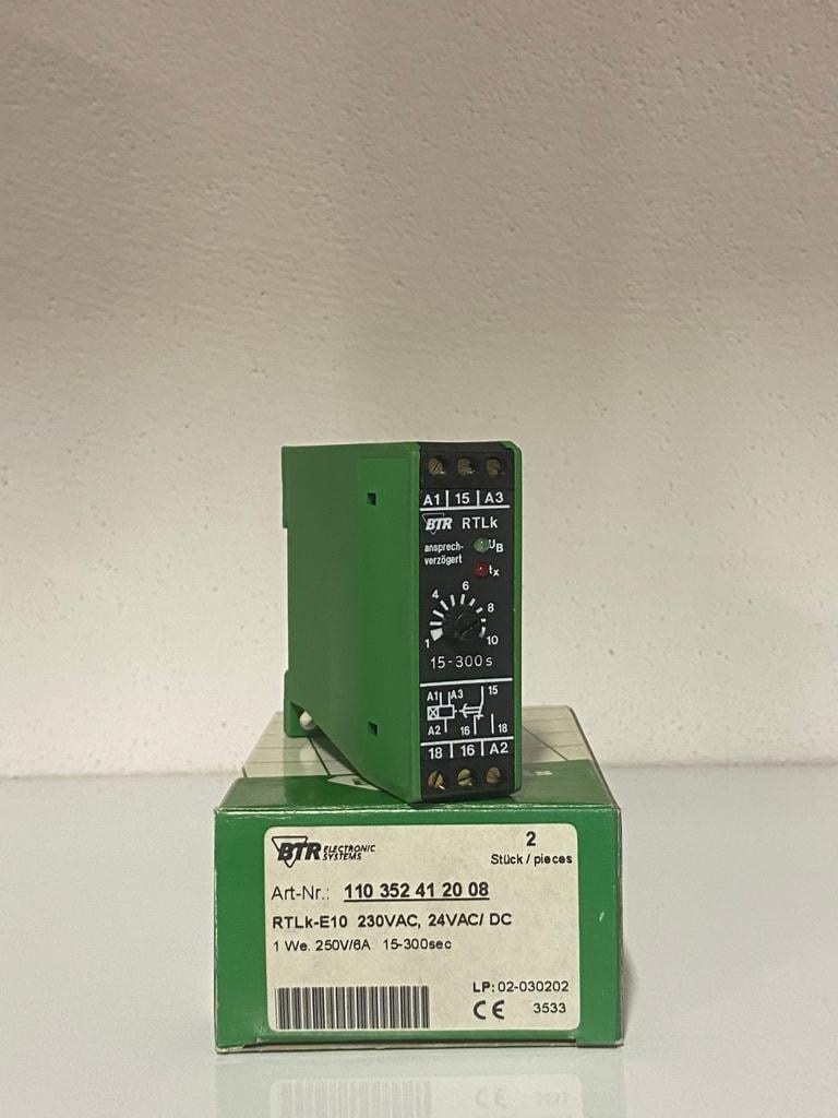 BTR RTLK E10 230V AC 24V DC ÇEK.GEÇ. ZAMAN RÖLESİ