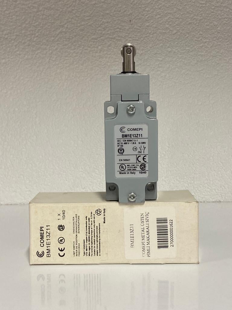 COMEPI ALÜMİNYUM GÖVDELİ LİMİT SWİTCH Q12 Makaralı Çelik Pimli 1NA 1NK kontak düzeni IP66