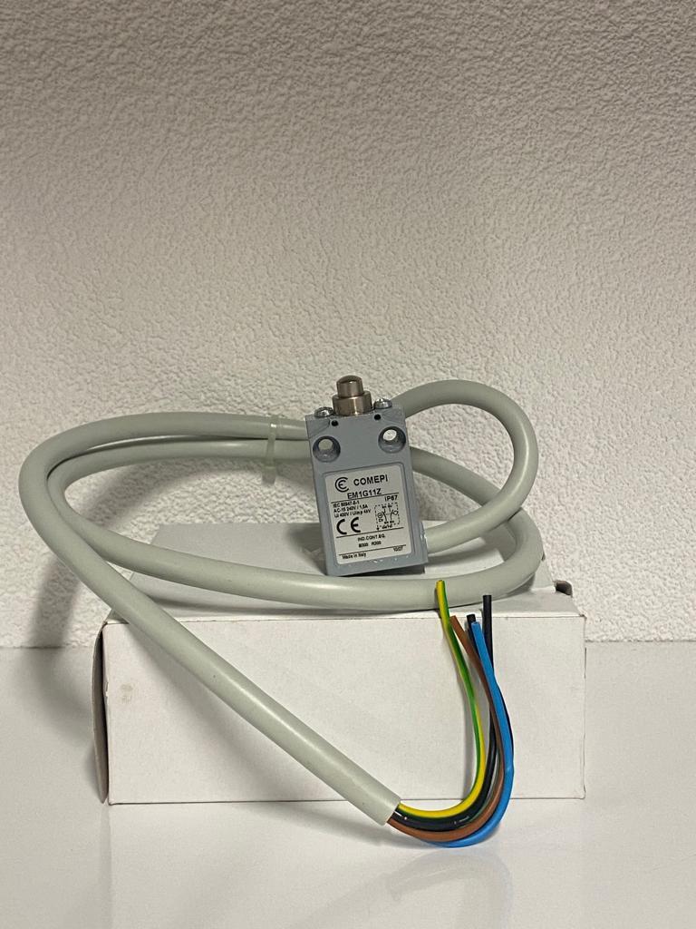 COMEPI METAL GÖVDELİ EMNİYET LİMİT SWİTCH 50mm Düz çelik pim kalıcı reset butonlu 1NA 1NK kontak düzeni IP65