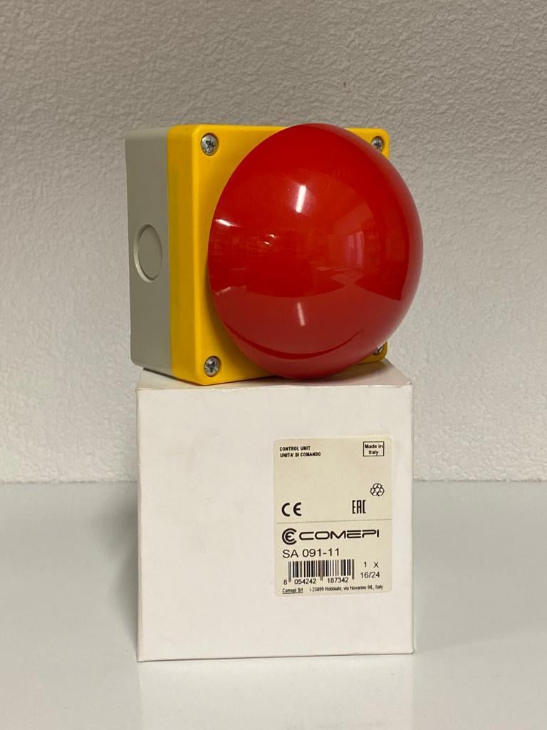 COMEPI TEKLİ BUTON KUTUSU SARI ACİL BUTONLU