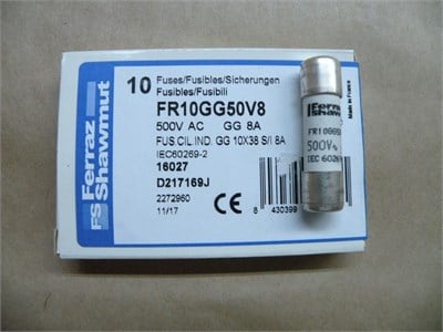 *10 ADET FİYATIDIR* Genel Sigorta 500V CP 10X38 GG 8A S/I FS
