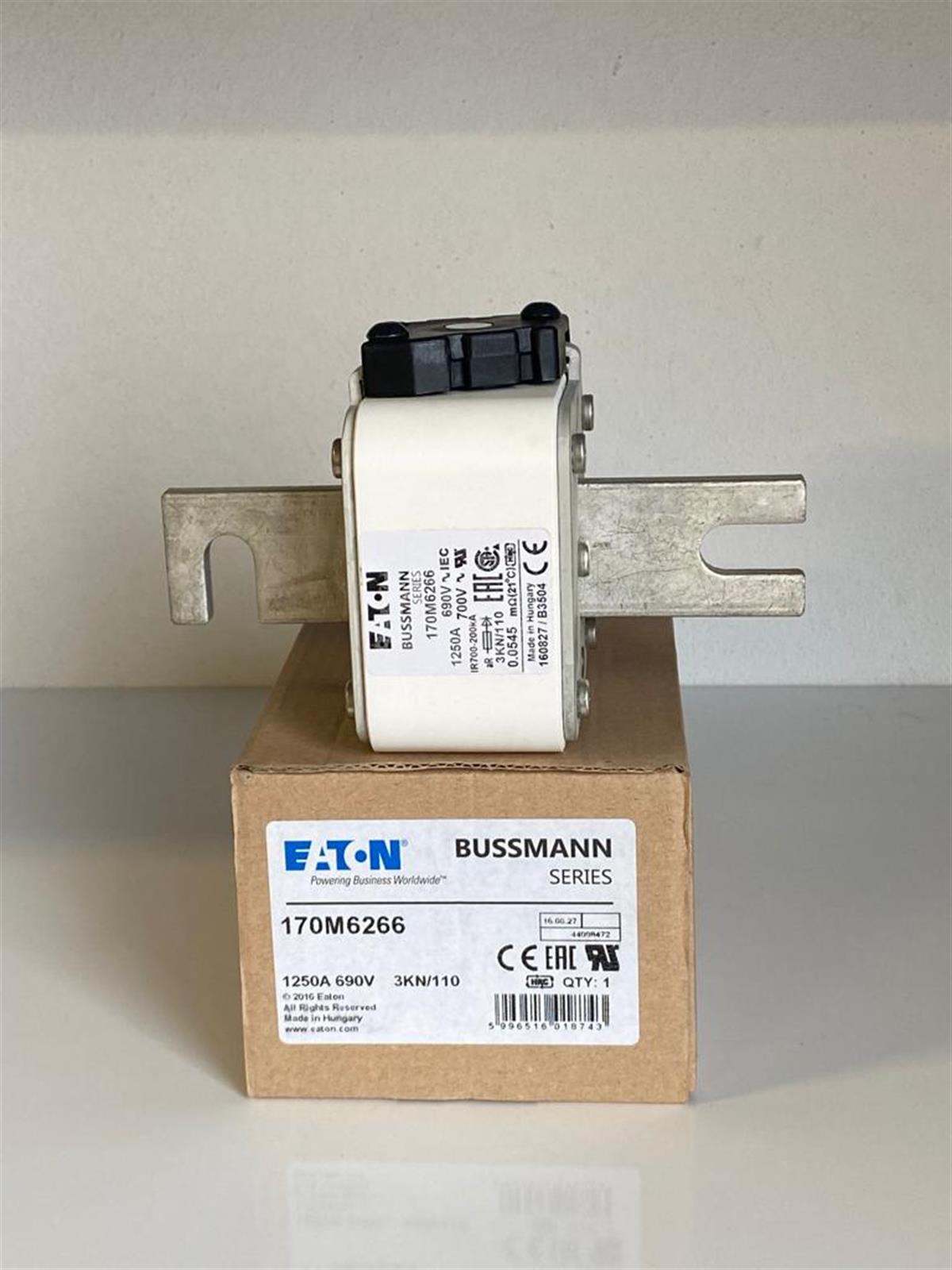 Eaton Bussmann170M6266 FUSE 1250A 690V 3KN/110 AR UC  Bussmann170M6266 FUSE 1250A 690V 3KN/110 AR UC  Bussmann