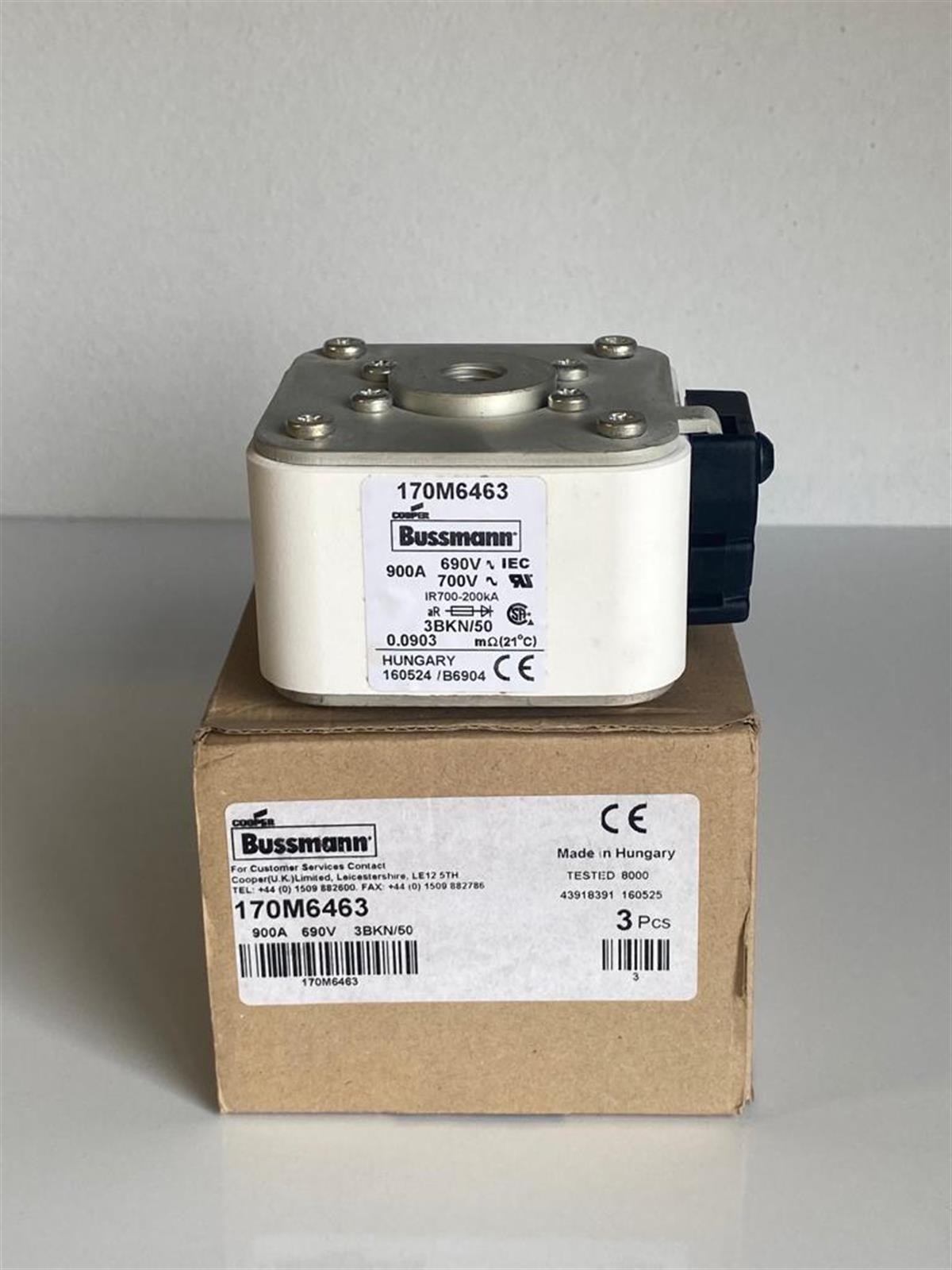 Eaton Bussmann170M6463 FUSE 900A 690V 3BKN/50 AR UC  Bussmann170M6463 FUSE 900A 690V 3BKN/50 AR UC  Bussmann