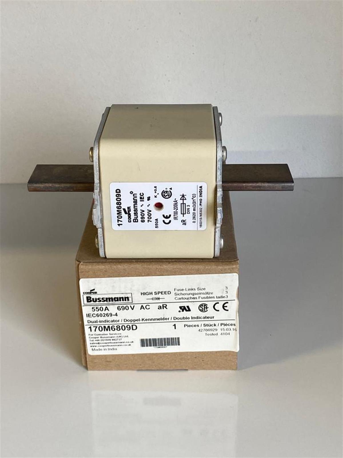 Eaton Bussmann170M6809D FUSE 550A 690V aR DIN 3 HSDNH Bussmann170M6809D FUSE 550A 690V aR DIN 3 HSDNH Bussmann