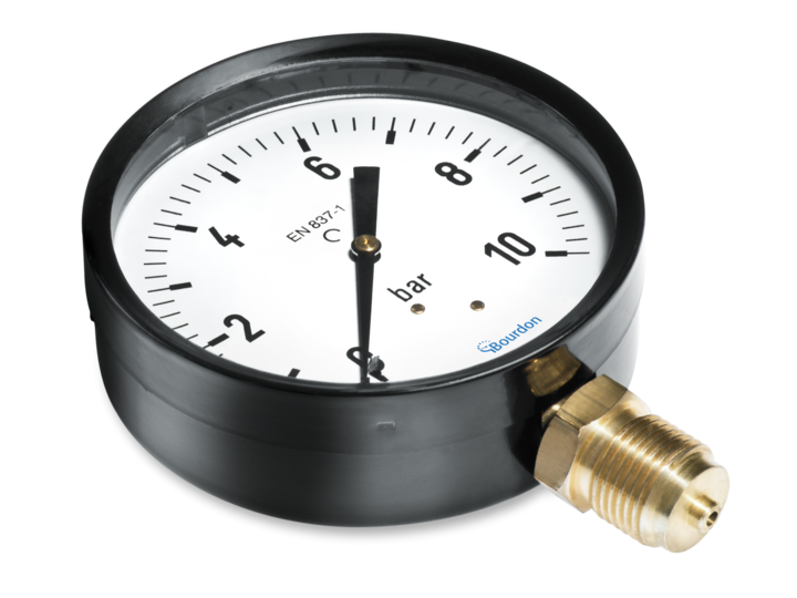 MAT5-D30.B22 Siyah Boyalı Çelik Manometre BOURDON 