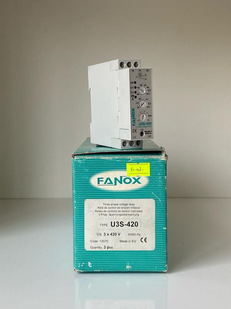 U3S-420 FANOX 3X440V TİRİFAZE VOLTAJ KORUMA RÖLESİ
