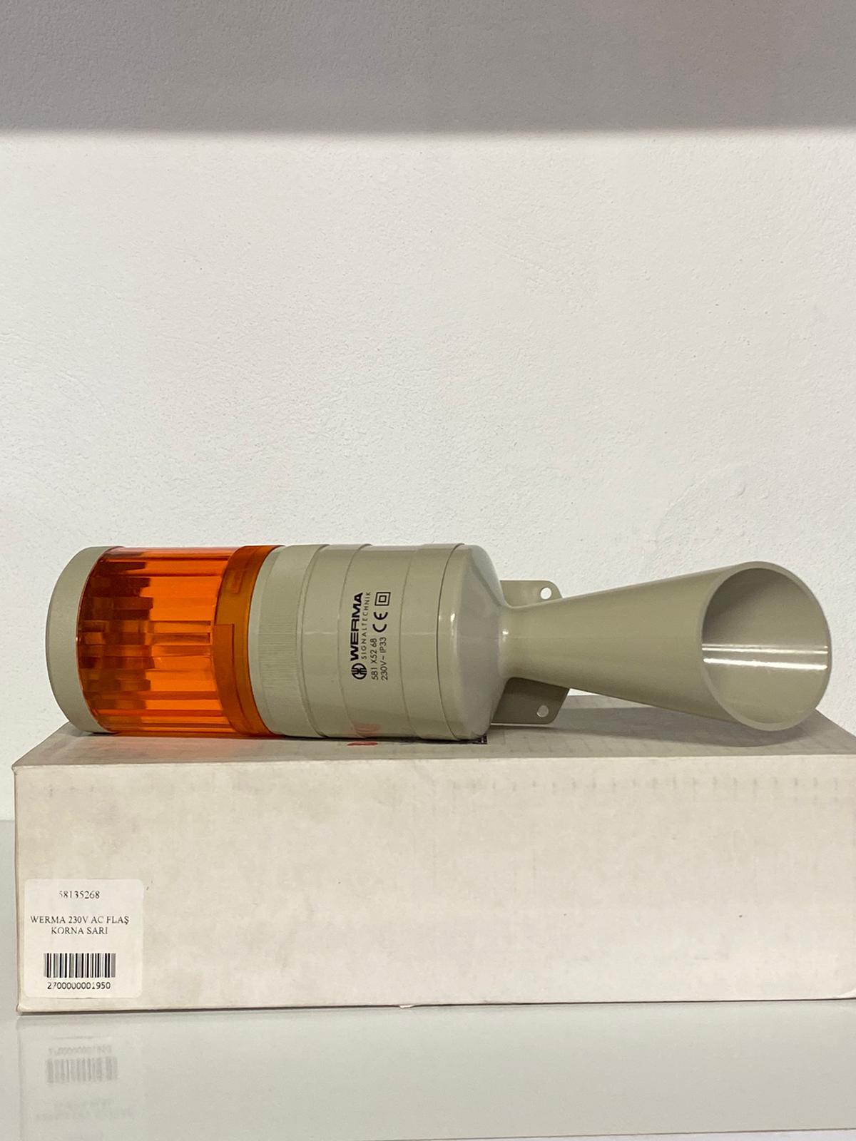 WERMA 230V AC FLAŞ KORNA SARI