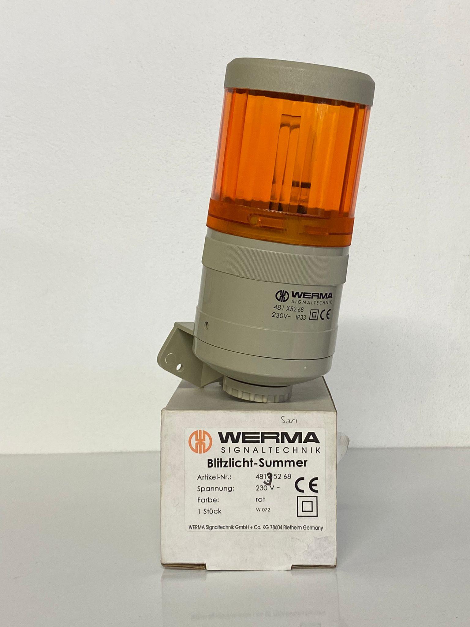 WERMA 230V VİBRATÖRLÜ FLAŞ IŞIĞI SARI