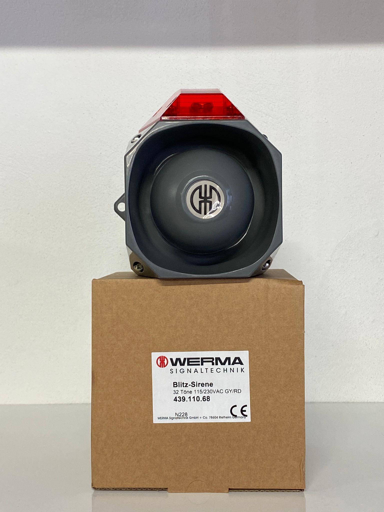 WERMA IŞIK+SİREN 32 TON SES 115-230V AC 120db