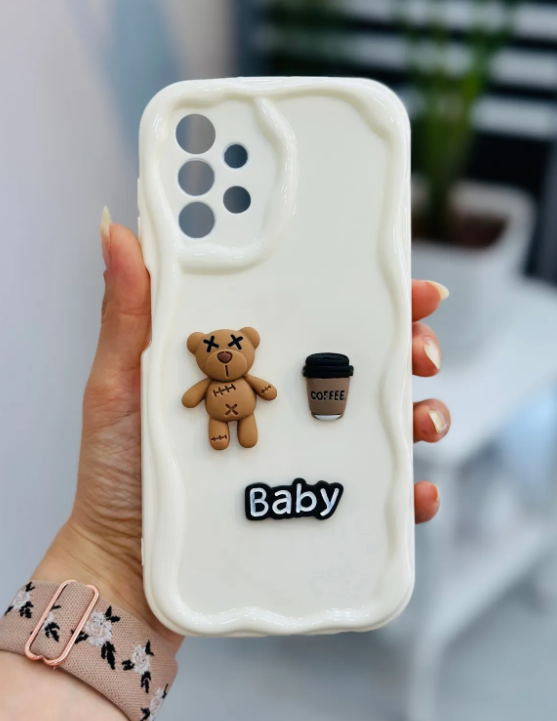  Galaxy A13 Uyumlu SÜNGER BOB Tasarımlı Oyuncaklı Silikon Kılıf