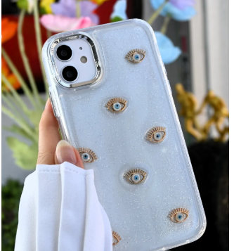  Iphone 11 Şeffaf Mini Nazar Epoksili Oyuncaklı Silikon Kılıf