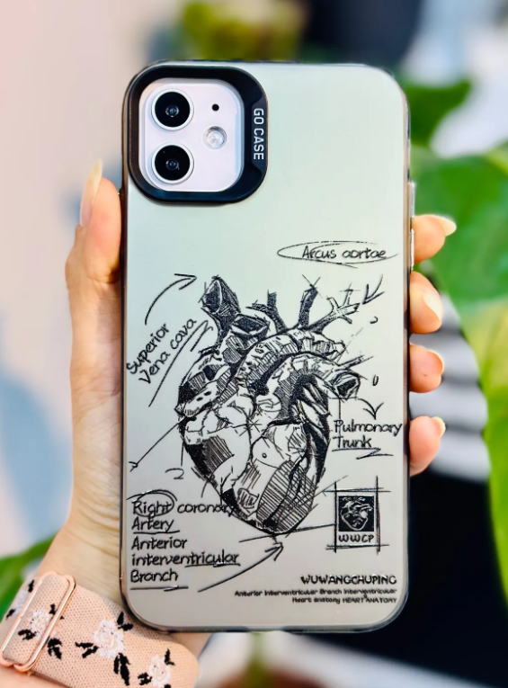 Iphone 11 Uyumlu (12 Görünümlü) KÖŞELİ Parmak İzi Bırakmaz Baskılı Metalik ELECTRO Silikon Kılıf