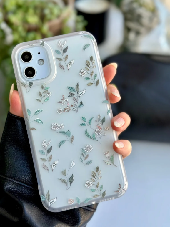  Iphone 11 Uyumlu Darbe Önleyici Mat Şeffaf Baskılı Silikon Kılıf