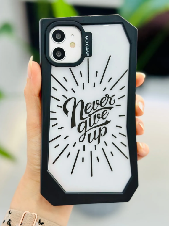  Iphone 11 Uyumlu Kenarı Asimetrik Baskı Tasarımlı Yumuşak Silikon Kılıf