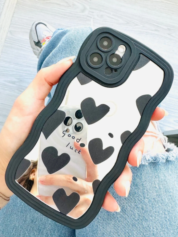  Iphone 12 Uyumlu Aynalı Darbe Önleyici Kamera Korumalı Silikon Kılıf